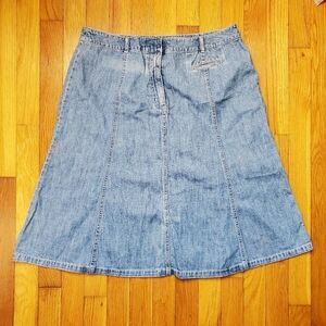 L.L Bean denim cotton a-line skirt‎ size 14 regular vintage 90s